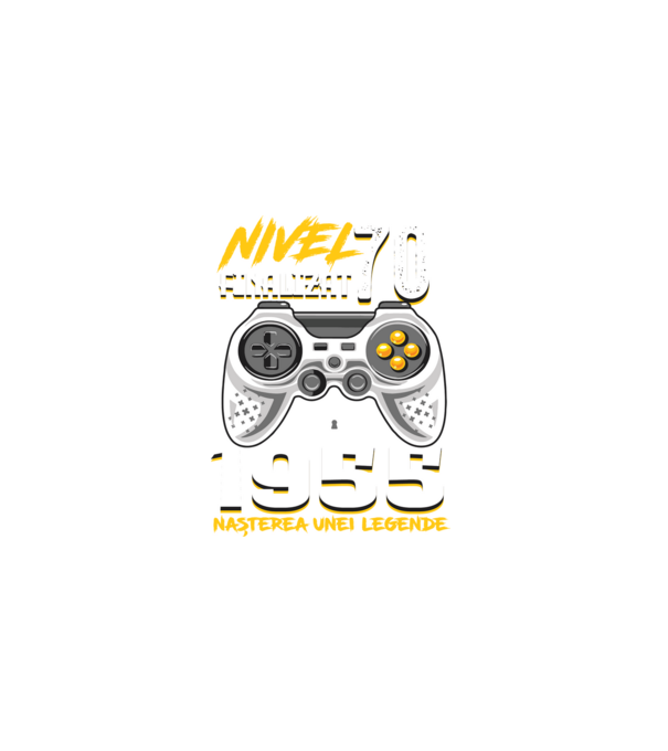 Nivel Finalizat 70 model negru pe tricou
