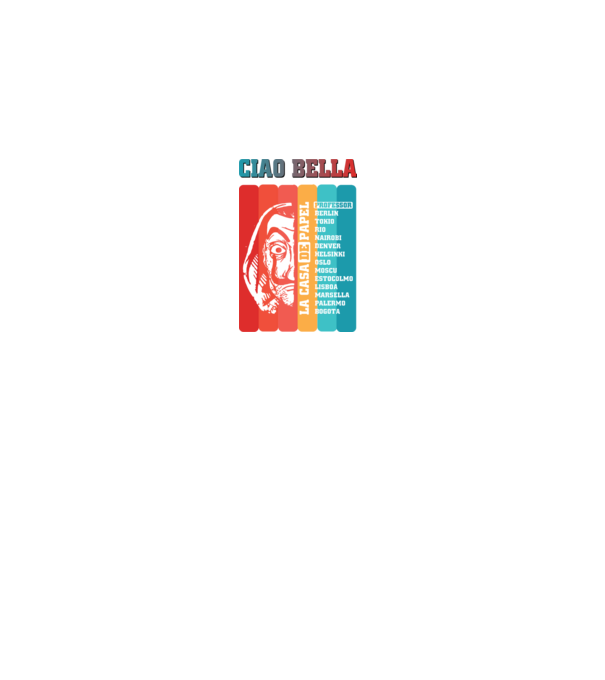 ciao bella retro model gri pe tricou