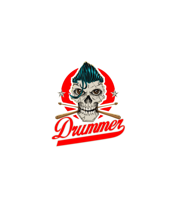Drummer model negru pe tricou