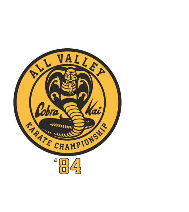 all valley karate cobra kai model negru pe tricou