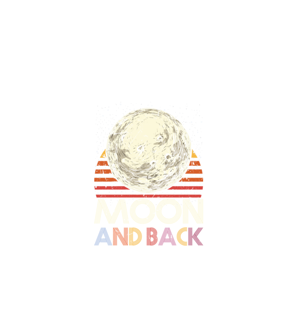 Retro vintage love you to the moon and back MOON model negru pe tricou