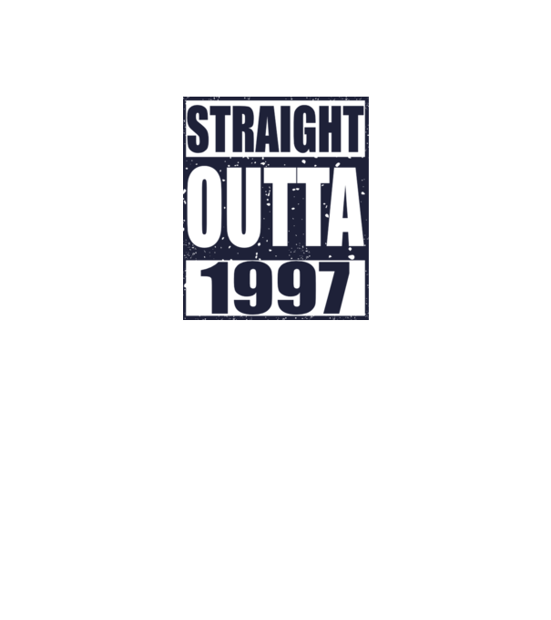 Straight Outta - 1997 model galben pe tricou