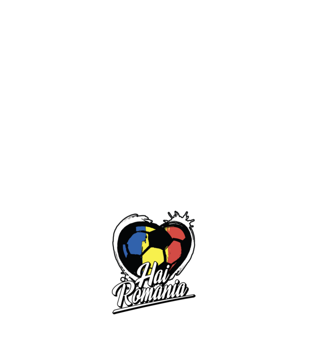Hai romania heart model alb pe tricou