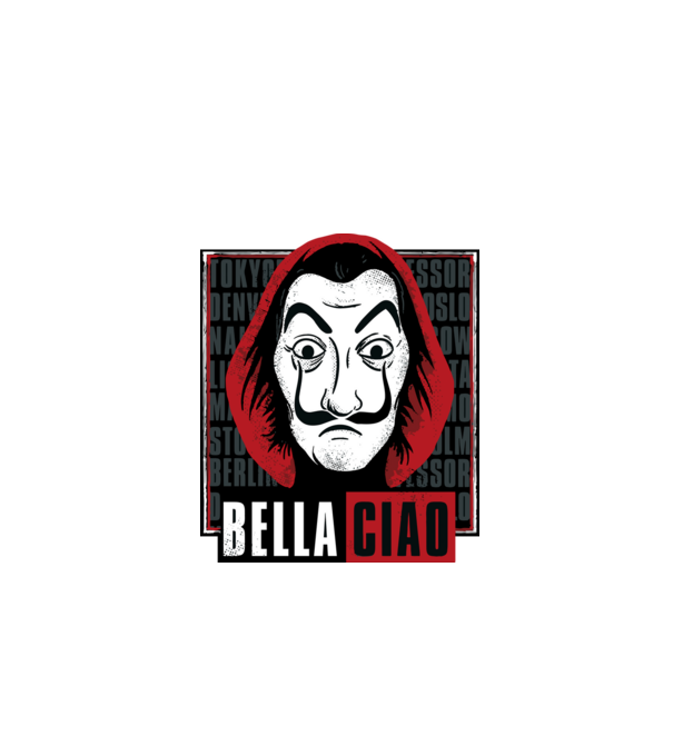 bella ciao dali model negru pe tricou
