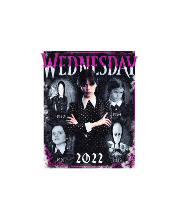 WEDNESDAY ADDAMS multi all time model alb pe tricou