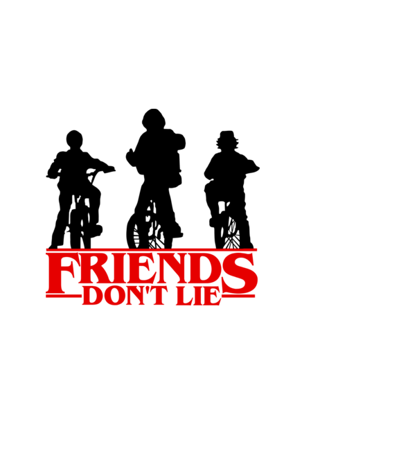 friends dont lie bicycle model albastru deschis pe tricou
