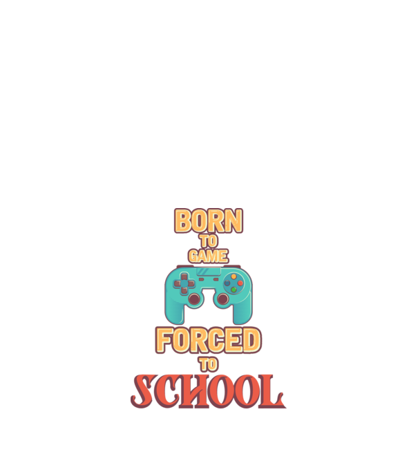 Born to game model negru pe tricou