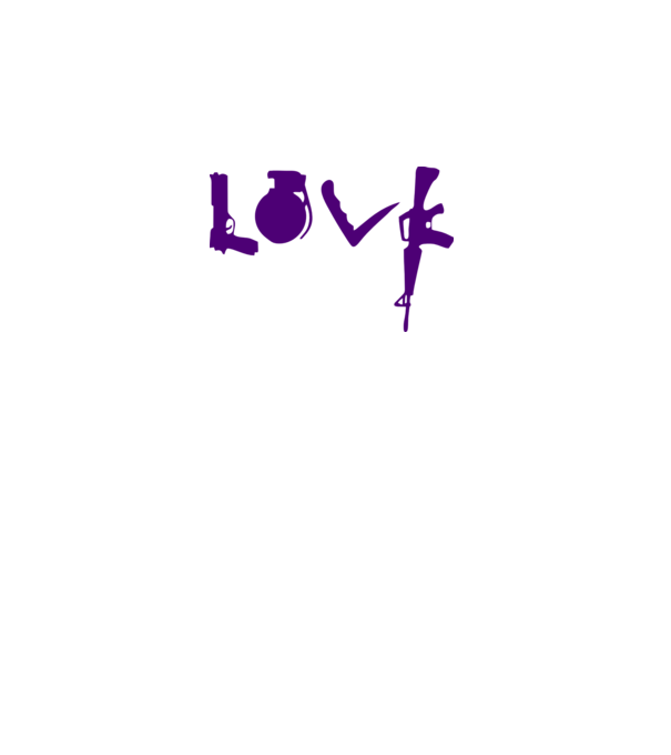 Lovegun model gri pe tricou