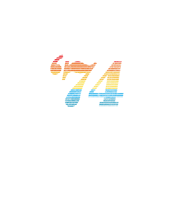 Retro Birthday 1974 model alb pe tricou