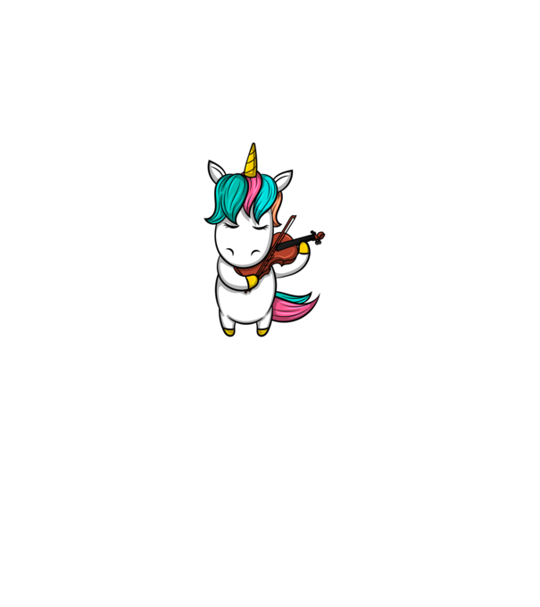 Unicorn Violin model nisipiu pe tricou