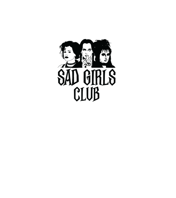 Sad Girls Club model alb pe tricou