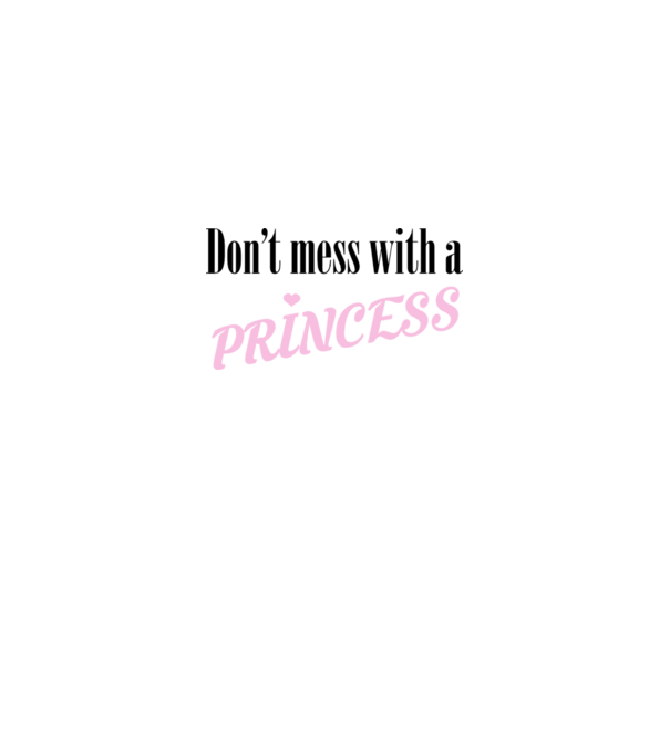 Princess model alb pe tricou