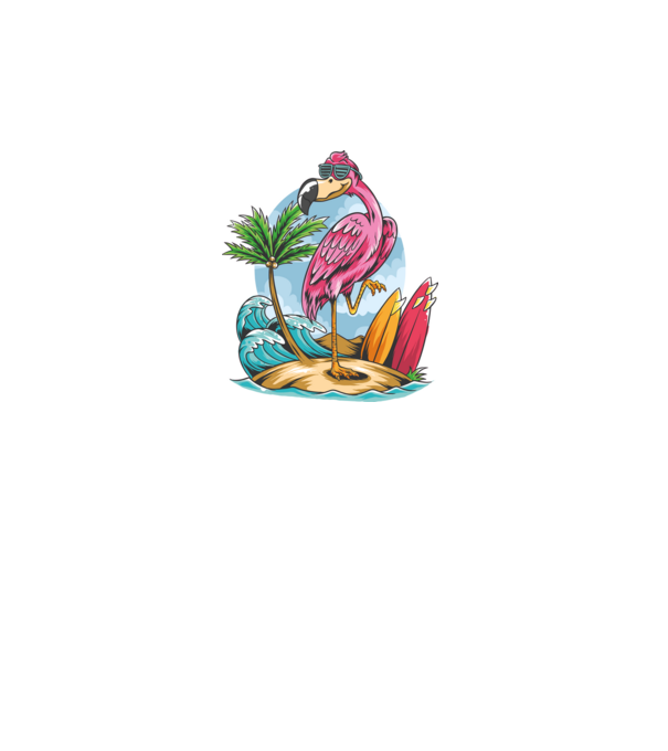 Surfer flamingo model gri închis pe tricou