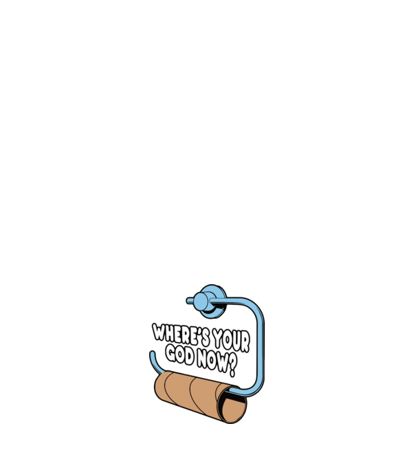 Where's your god now model albastru închis pe tricou