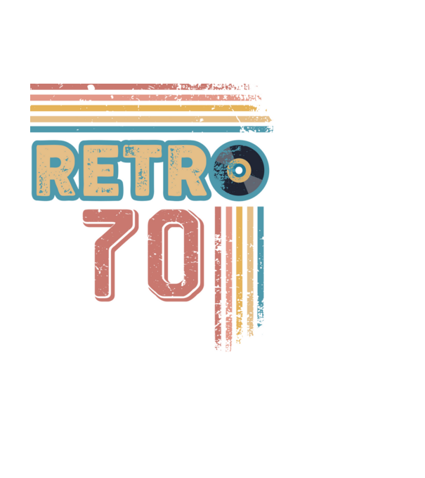 Retro 70 Birthday model negru pe tricou