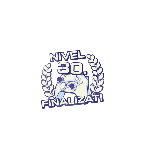 Nivel 30 finalizat! model negru pe tricou