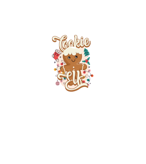 Cookie elf model alb pe tricou