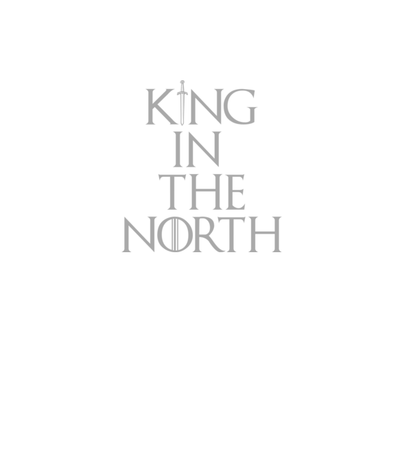 King in the North model negru pe tricou