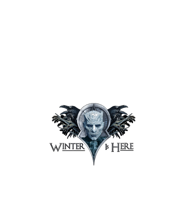 Winter is Here model negru pe tricou