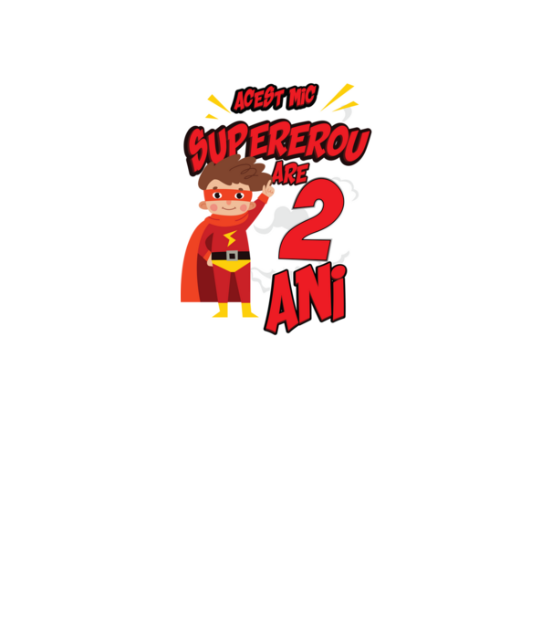 Acest mic supererou are 2 ani model negru pe tricou
