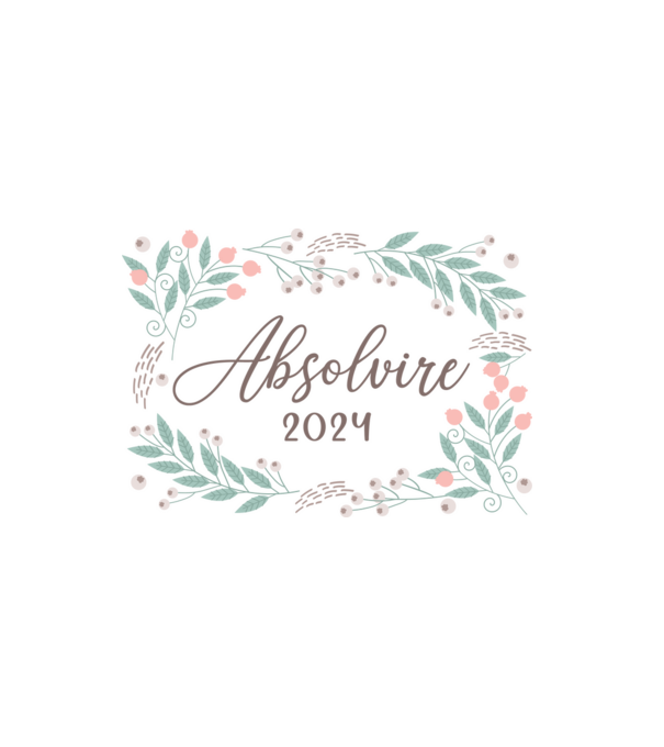 Absolvire 2024 model alb pe tricou
