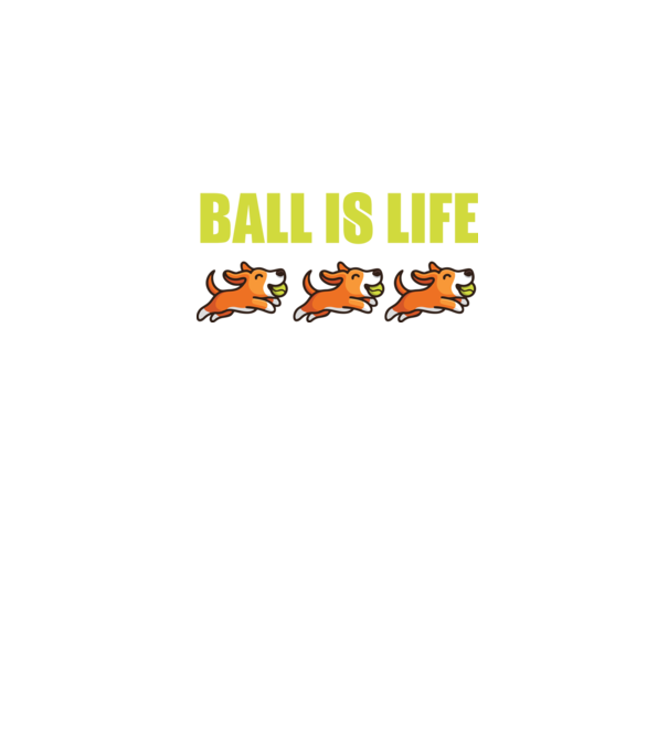 Ball is life model negru pe tricou