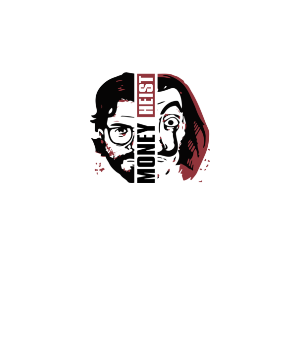 money heist professor model alb pe tricou