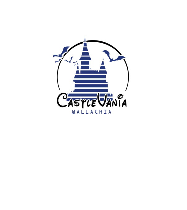 România CastleVania model alb pe tricou