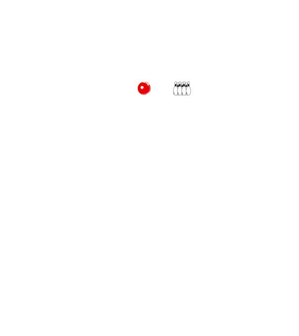 Bowling EKG model negru pe tricou