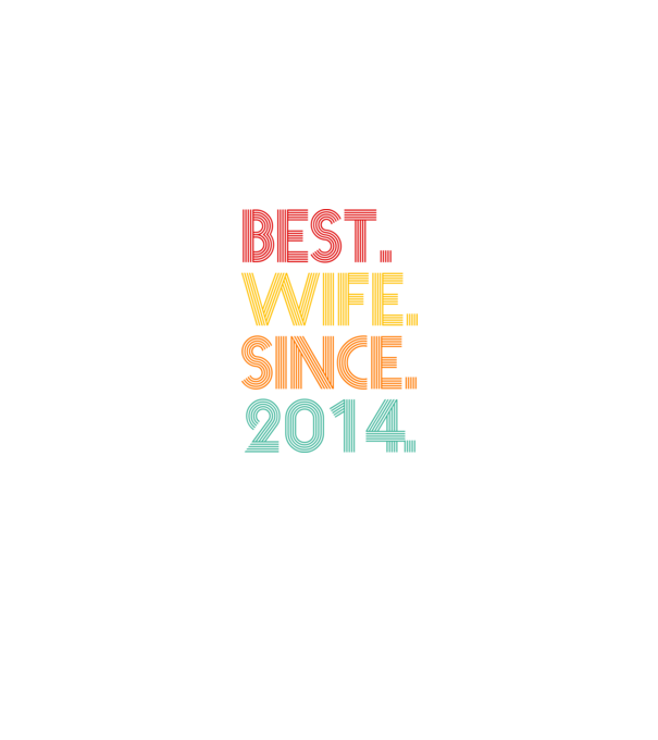 best wife since 2014 retro model negru pe tricou