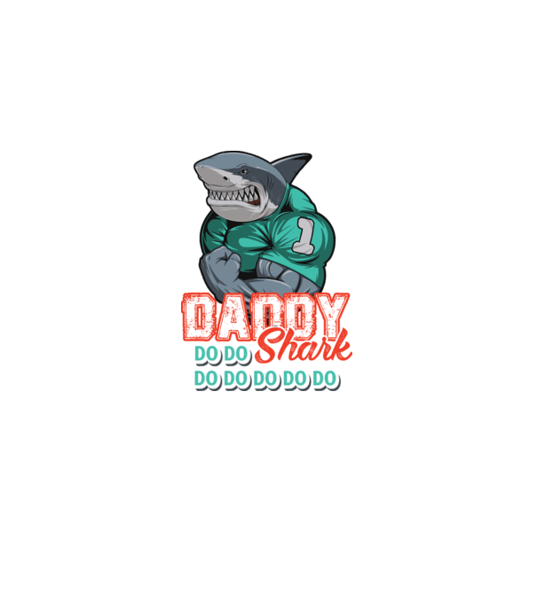 Daddy Shark do do do do model alb pe tricou