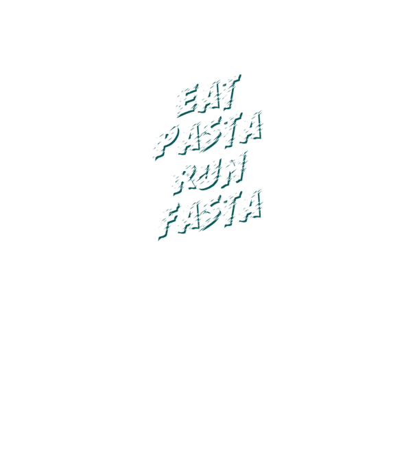 eat pasta run fasta model negru pe tricou