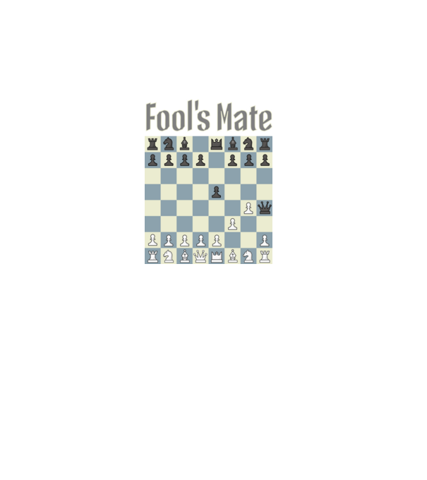 fool's mate model negru pe tricou