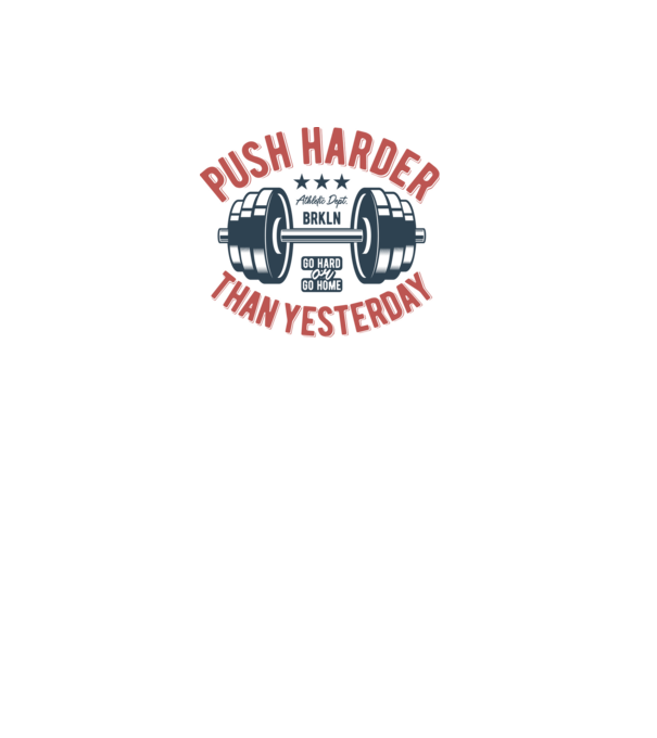 push harder model gri pe tricou