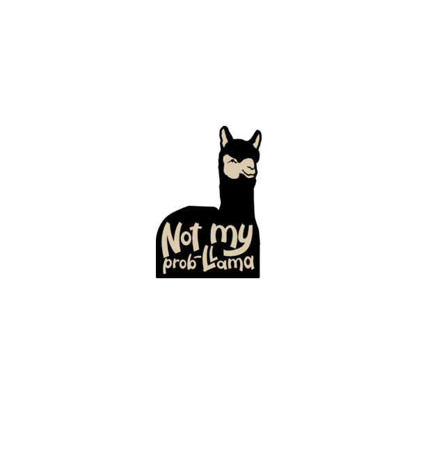 Not my problama model alb pe tricou
