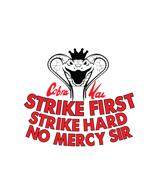 Strike first strike hard logo model alb pe tricou