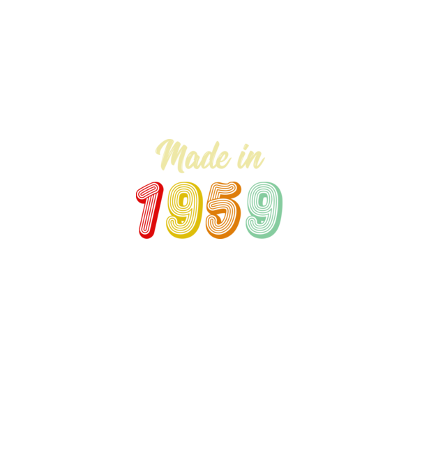 made in 1959 retro model negru pe tricou