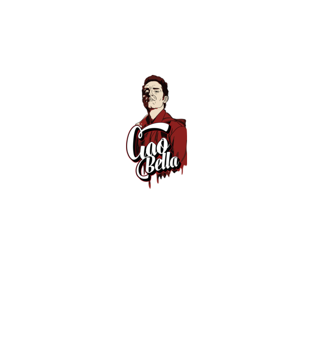 ciao bella berlin model alb pe tricou