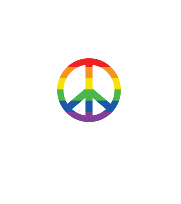 Peace pride model alb pe tricou