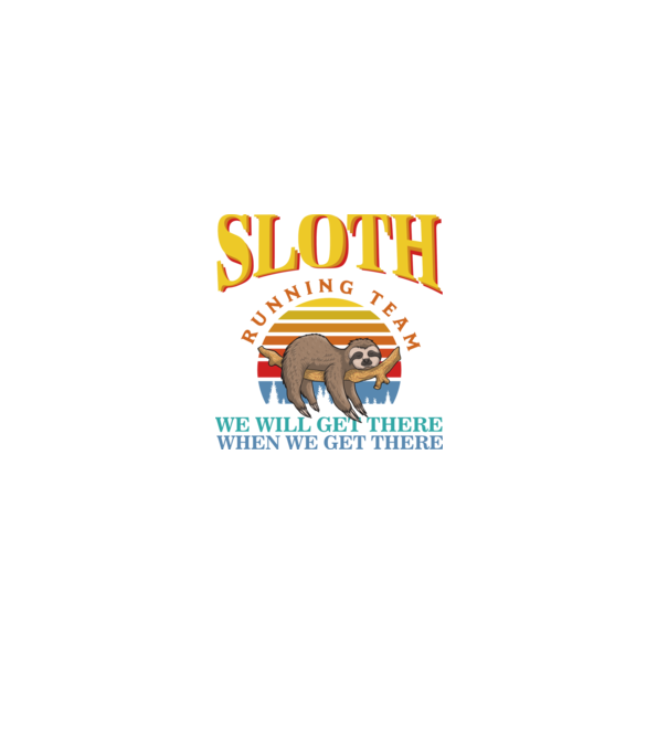 SLOTH running team model negru pe tricou