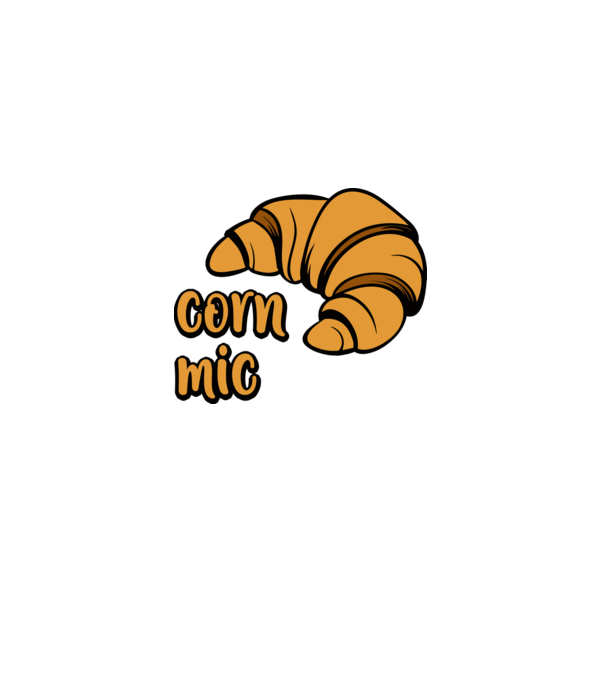 corn mic model alb pe tricou