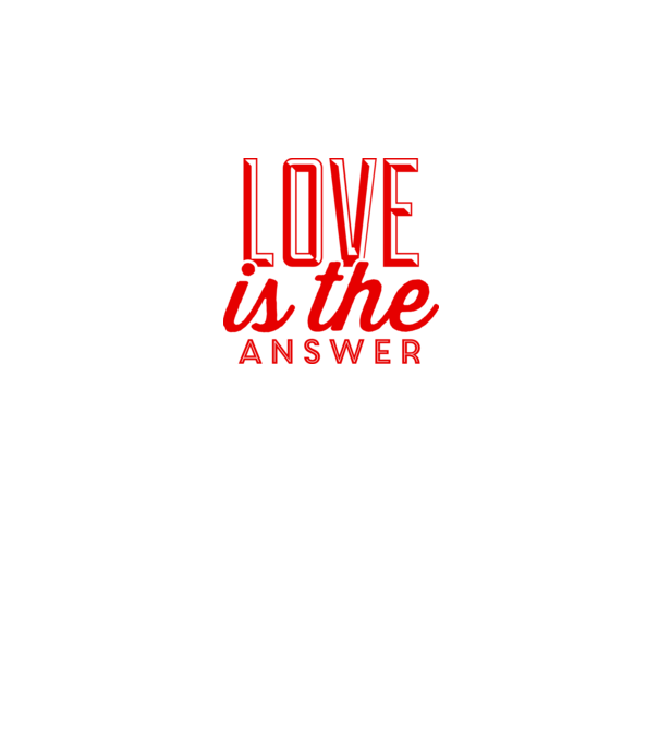 love in answer model negru pe tricou