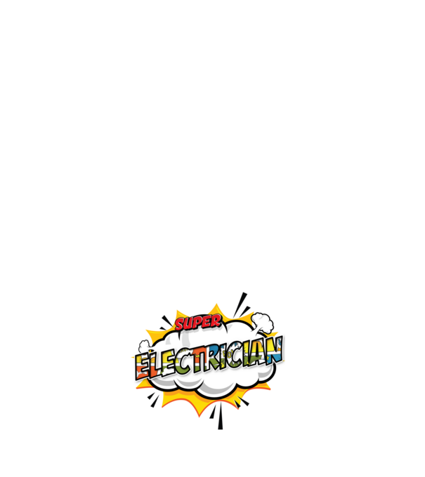 Super Electrician model negru pe tricou
