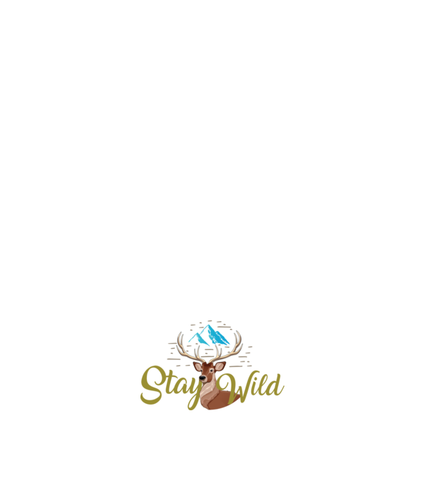 Stay wild model negru pe tricou