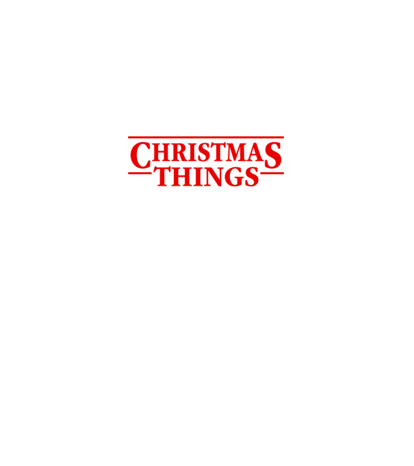 Christmas Things model negru pe tricou