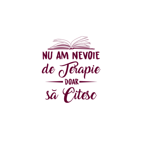 nu am nevoie de terapie, doar să citesc model alb pe tricou
