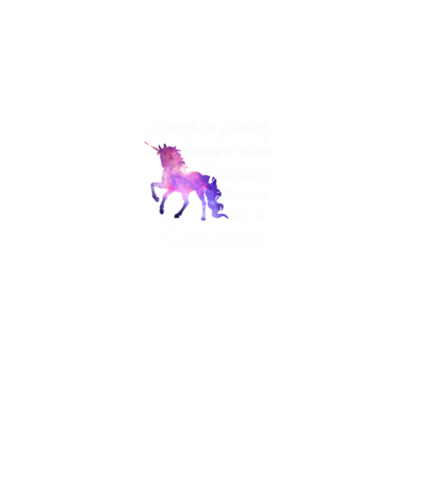 Always be UNICORN model alb pe tricou
