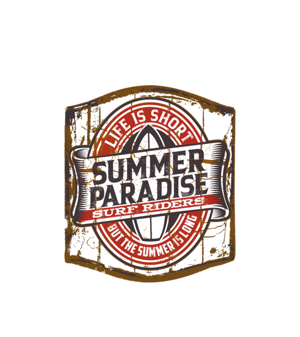 Summer Paradise model alb pe tricou