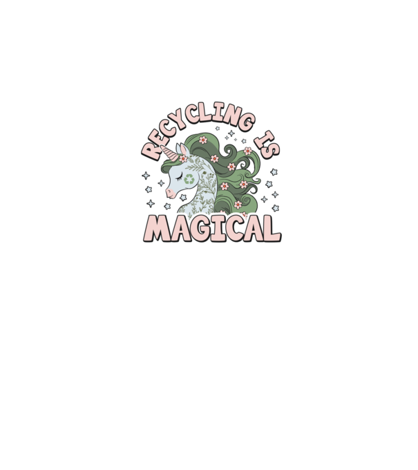 Recycling is magical model negru pe tricou