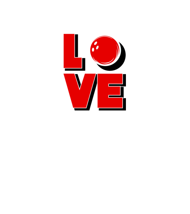 Love bowling model gri pe tricou